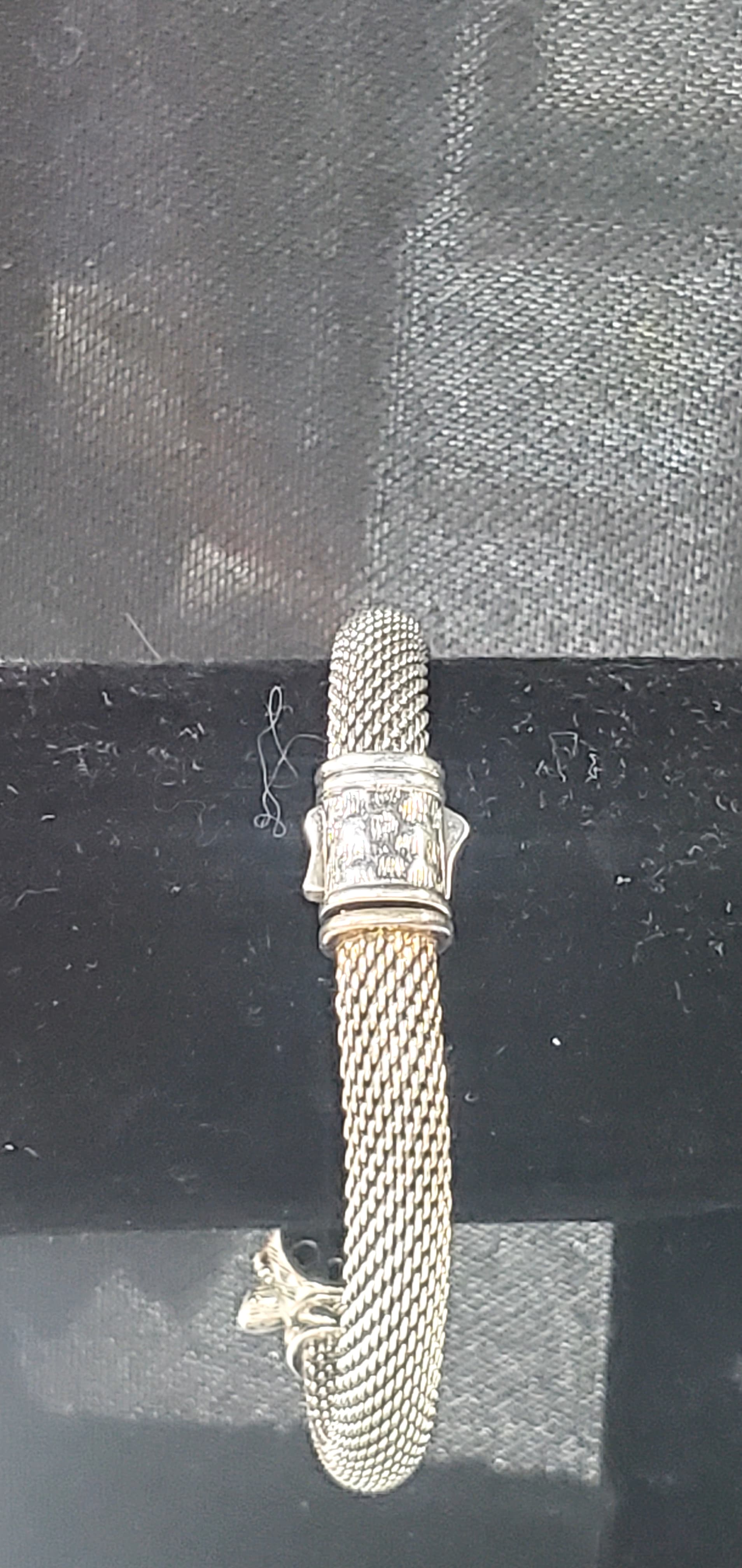 Rare JAI by John Hardy Sterling Silver &amp; 14K Leopard Mesh Bracelet — 25.42g