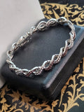 Sterling Silver Infinity-Style Bracelet