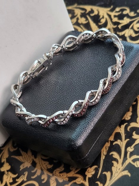 Sterling Silver Infinity-Style Bracelet
