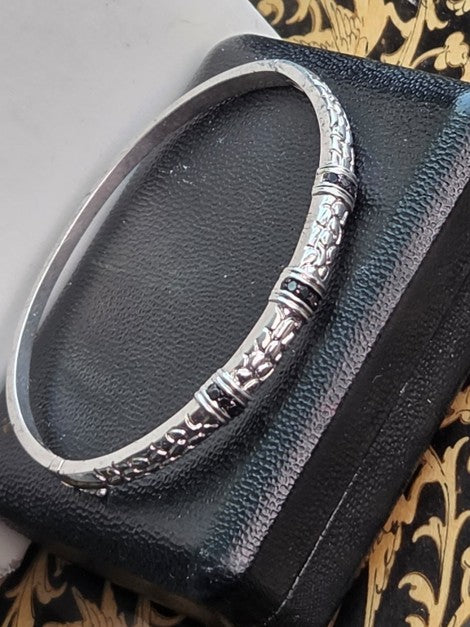 Sterling Silver Ornate Bangle