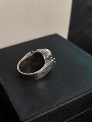 Michael Dawkins Pearl Beaded Sterling Silver 925 14k Ring