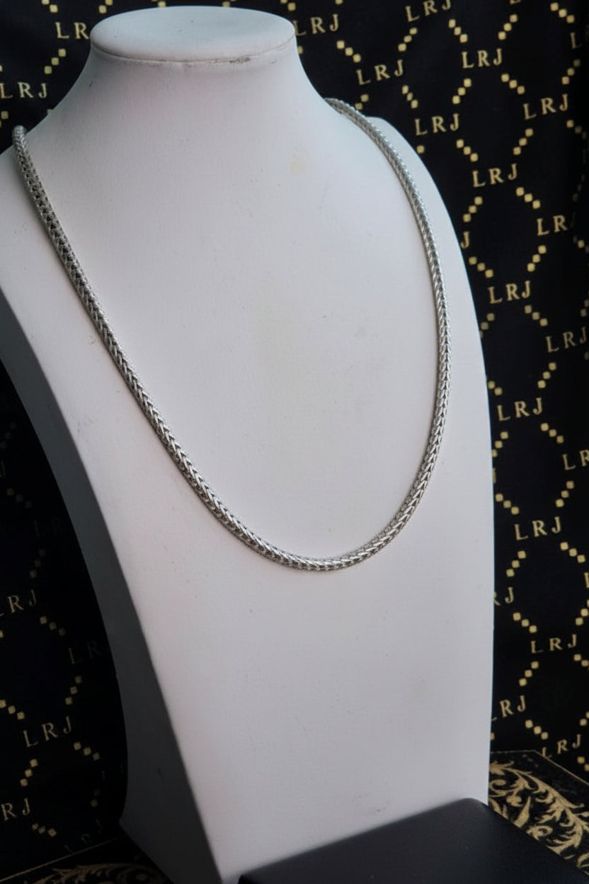 Sterling Silver Woven Chain Necklace