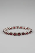 Deep Red Garnet Tennis Bracelet