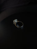 Pearl Flower-Halo Statement Ring – Silver-Tone – product image 1