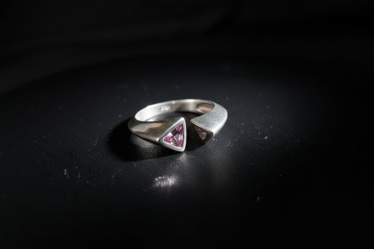 Abstract Modernist Open-Form Ring