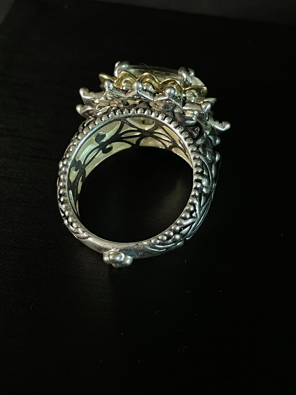 Barbara Bixby Sterling Silver Pale Green Gemstone Ring