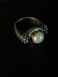 Michael Dawkins Pearl Beaded Sterling Silver 925 14k Ring