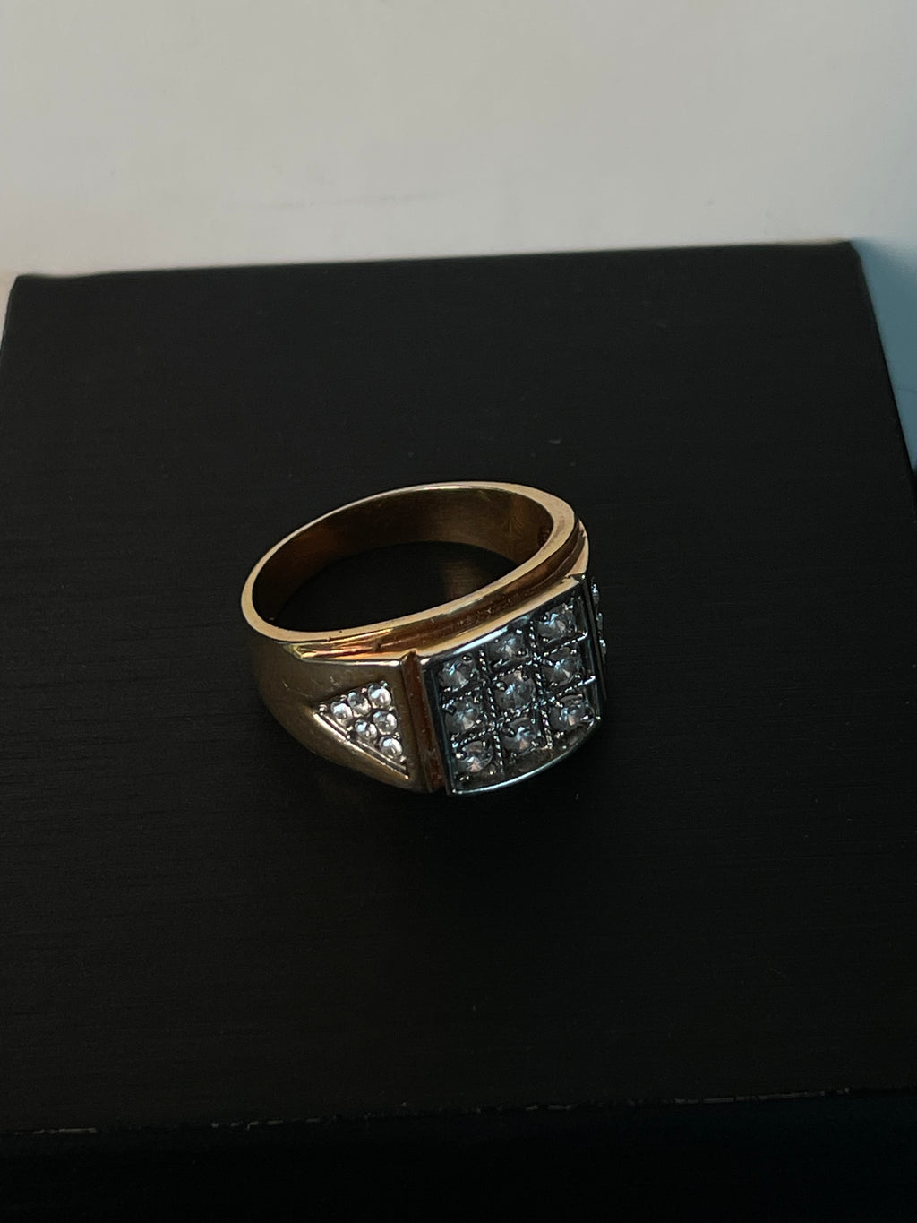 Vintage R.S. Covenant RSC Gold-Tone CZ Statement Ring