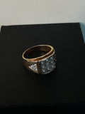 Vintage R.S. Covenant RSC Gold-Tone CZ Statement Ring