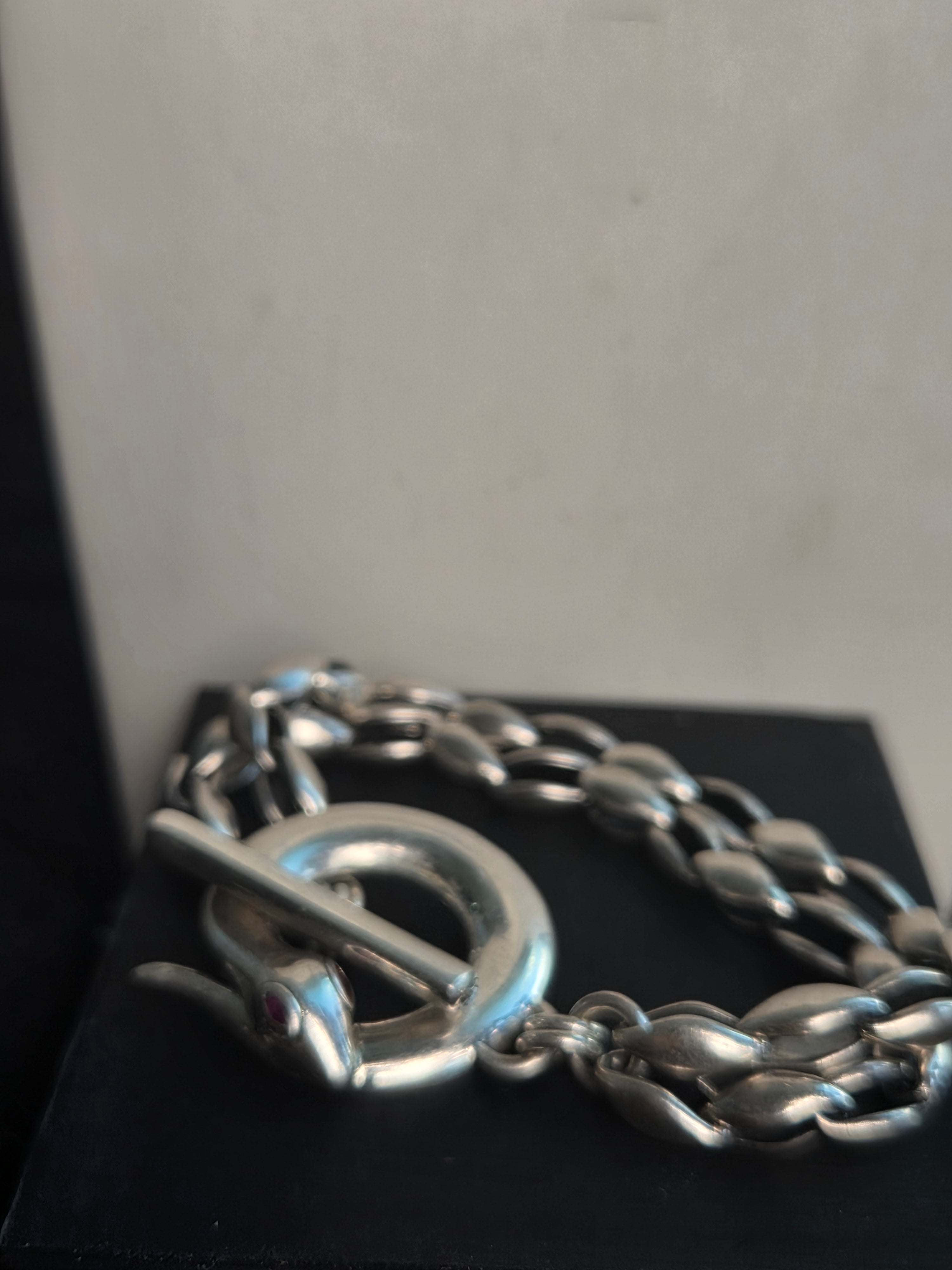 Barry Kieselstein-Cord KC Studio 2007 Sterling Silver Snake Toggle Bracelet