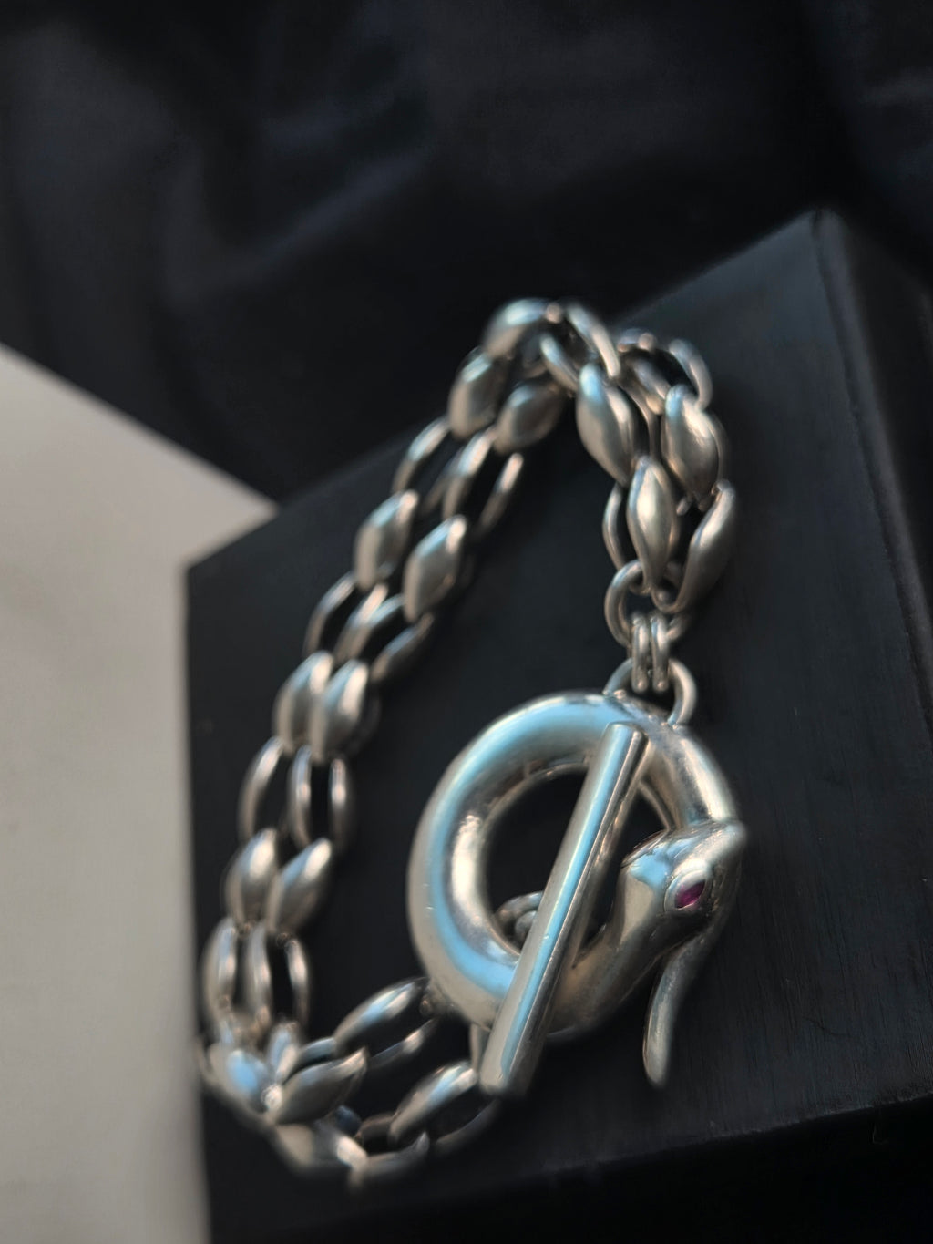 Barry Kieselstein-Cord KC Studio 2007 Sterling Silver Snake Toggle Bracelet