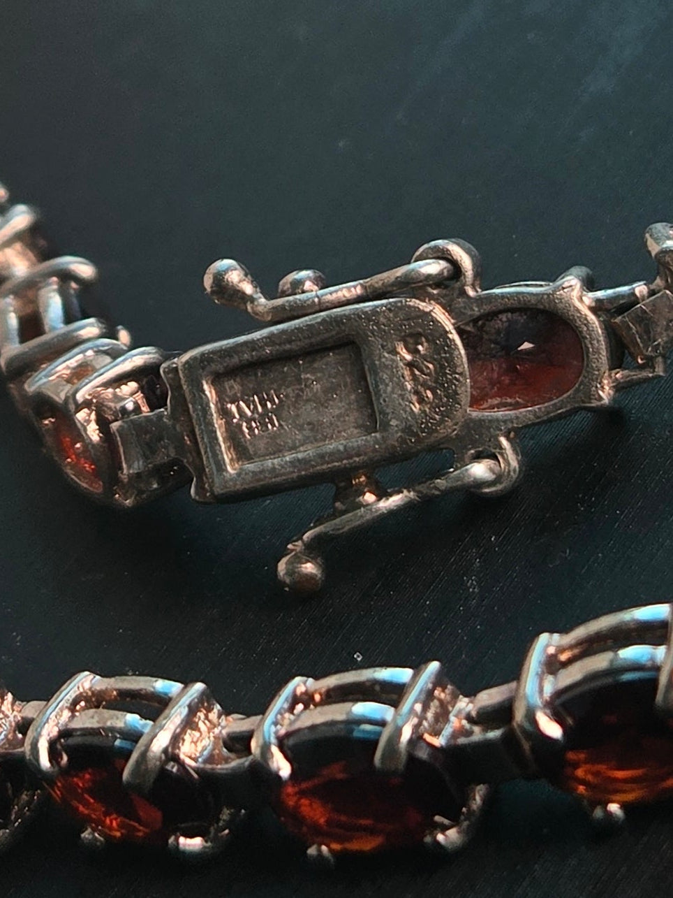 Deep Red Garnet Tennis Bracelet